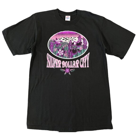 Vintage 90s Silver Dollar City Theme Amusement Park T-Shirt Large Wildflowers - Picture 1 of 8